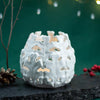 White Acorn Leaf Lantern Tealight holder White Acorn Leaf Lantern Tealight holder