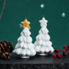 Christmas Village White Tree with Star Ornament Christmas Village White Tree with Star Ornament
