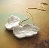 White Porcelain Feather Wing Necklace White Porcelain Feather Wing Necklace