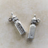 Baby Bottle pendant, Antique silver plate, Greek Mykonos charm Baby Bottle pendant, Antique silver plate, Greek Mykonos charm