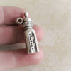 Baby Bottle pendant, Antique silver plate, Greek Mykonos charm Baby Bottle pendant, Antique silver plate, Greek Mykonos charm