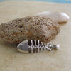 Large Fish bone Pendant, Greek Mykonos Casting Metal Fishbone Bead Charm Silver Plated Beach jewelry craft supplies (1 piece) Large Fish bone Pendant, Greek Mykonos Casting Metal Fishbone Bead Charm Silver Plated Beach jewelry craft supplies (1 piece)