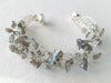 Grey gemstone bracelet, Crochet Silver Lace Bracelet / Mysterious Labradorite Grey gemstone bracelet, Crochet Silver Lace Bracelet / Mysterious Labradorite
