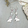 White Ceramic Butterfly Earrings White Ceramic Butterfly Earrings