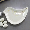 Personalized White Birdie Dish with Gold Personalized White Birdie Dish with Gold