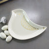 Personalized White Birdie Dish with Gold Personalized White Birdie Dish with Gold