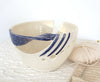 Blue Twisted Leaf Ceramic Yarn Bowl, Knitting Bowl Blue Twisted Leaf Ceramic Yarn Bowl, Knitting Bowl