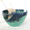 Regular Knitting Bowl Mint Green Blue Twisted Leaf Yarn Bowl Regular Knitting Bowl Mint Green Blue Twisted Leaf Yarn Bowl