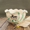 Personalized White Ruffled Ceramic Yarn Bowl Personalized White Ruffled Ceramic Yarn Bowl