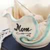 Personalized White Ruffled Ceramic Yarn Bowl Personalized White Ruffled Ceramic Yarn Bowl