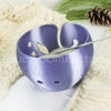 Lavender Blue Yarn bowl leaf Knitting Bowl 3D printed eco friendly plastic knitter gifts