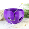Purple Leaf Yarn bowl, Large Knitting travel crochet Bowl, 3D printed eco friendly plastic knitter gifts Purple Leaf Yarn bowl, Large Knitting travel crochet Bowl, 3D printed eco friendly plastic knitter gifts
