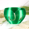 Emerald Green Yarn bowl w/ leaf, Regular Travel Knitting Bowl, 3D printed eco friendly plastic Crochet bowl Emerald Green Yarn bowl w/ leaf, Regular Travel Knitting Bowl, 3D printed eco friendly plastic Crochet bowl