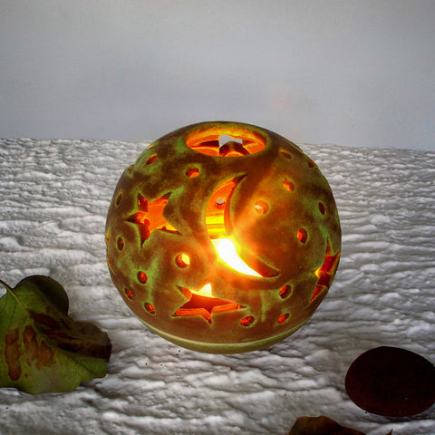 THE ORIGINAL Star Candileria™ in Chartreuse Green and Autumn Rust - Choose Size