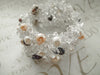 Crocheted Lace Silver Bracelet / Clear Quartz & Pearls Crocheted Lace Silver Bracelet / Clear Quartz & Pearls