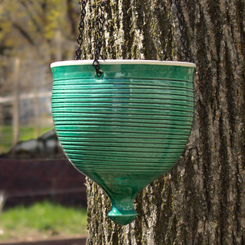 Large Emerald Green Hanging planter