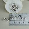 Silver Plated Mykonos Greek Ceramic beads, mini tube 6X4mm, 6 pcs