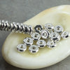 6mm Fine Silver Mykonos Greek Ceramic tiny Round Washer spacer Beads 10 pcs