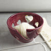 Marshala Dark Earthy Red Heart Yarn Bowl, Knitting Bowl Marshala Dark Earthy Red Heart Yarn Bowl, Knitting Bowl