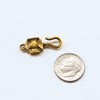 Greek Mykonos Bronze Hook Eye Clasp, Square Cross Flower Casting (1 piece) Greek Mykonos Bronze Hook Eye Clasp, Square Cross Flower Casting (1 piece)