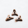 Bronze Triangle Cornflake dangle Bead, Greek Mykonos Casting, Metal jewelry craft supplies (3pcs) Bronze Triangle Cornflake dangle Bead, Greek Mykonos Casting, Metal jewelry craft supplies (3pcs)