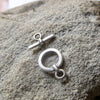 Greek Mykonos Simple Toggle Clasp, Antique Silver Jewelry Unique Metal Craft Supplies (2 sets) Greek Mykonos Simple Toggle Clasp, Antique Silver Jewelry Unique Metal Craft Supplies (2 sets)