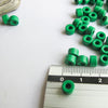 Mykonos Greek Ceramic Mini Tube Beads, 30 Xmas Green, 6X4mm
