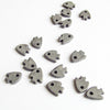 Grey Mykonos Ceramic Fish, Greek Tiny Beads (10 pack) MB16 Grey Mykonos Ceramic Fish, Greek Tiny Beads (10 pack) MB16
