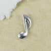 Music Note Pendant Charm, Antique Silver Tone, Greek DIY jewelry craft supplies Music Note Pendant Charm, Antique Silver Tone, Greek DIY jewelry craft supplies