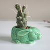 Lucky rabbit ceramic planter in mint green Lucky rabbit ceramic planter in mint green