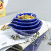 Ceramic Bowl Cobalt Blue Measuring Cup Set Four Nesting Prep Bowls Ceramic Bowl Cobalt Blue Measuring Cup Set Four Nesting Prep Bowls
