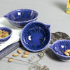 Ceramic Bowl Cobalt Blue Measuring Cup Set Four Nesting Prep Bowls Ceramic Bowl Cobalt Blue Measuring Cup Set Four Nesting Prep Bowls