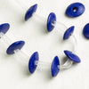 10 Mykonos Greek Beads Cobalt Blue, Royal Blue Ceramic Cornflake Chips Bead 13mm
