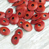 10 Mykonos Greek Beads Brick Red Ceramic Cornflake Chips Bead 13mm 10 Mykonos Greek Beads Brick Red Ceramic Cornflake Chips Bead 13mm