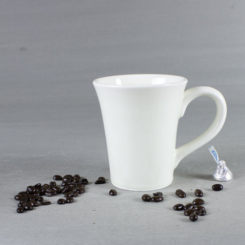 Clean White Conical Coffee Mug