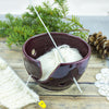 Yarn bowl, Knitting / Crochet Bowl, Eggplant purple, Ceramic Yarn holder, Portable Petite Small bowl Yarn bowl, Knitting / Crochet Bowl, Eggplant purple, Ceramic Yarn holder, Portable Petite Small bowl