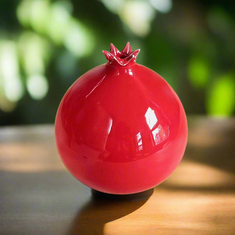 Red Pomegranate, Ceramic Fruit bud Vase, Hannukah gift, Good luck Home Gift