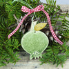 Green Ceramic Pomegranate Christmas Ornament Green Ceramic Pomegranate Christmas Ornament