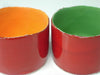 Red Ceramic candle holder, choose inside color!