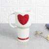 Large Ceramic Travel Mug with Red Heart Large Ceramic Travel Mug with Red Heart