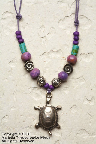 Turtle beaded Necklace