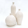 Set of 3 White Minimal Handmade Bottles Set of 3 White Minimal Handmade Bottles