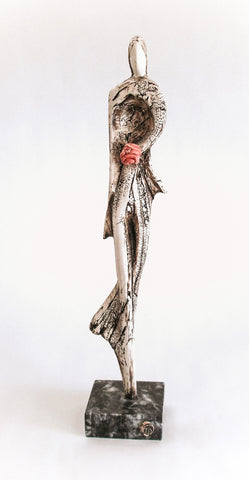 Bride with a Rose Bouquet