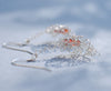 Silver Crochet Lace Carnelian Leaves Silver Crochet Lace Carnelian Leaves