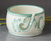 Mom Yarn bowl with Cutout Letters and Green Highlights Mom Yarn bowl with Cutout Letters and Green Highlights