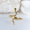 Gold plated Snake Ring, Boho adjustable Snake Ring