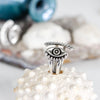 Silver Evil Eye Protection Ring Silver Evil Eye Protection Ring