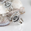 Silver Evil Eye Protection Ring Silver Evil Eye Protection Ring