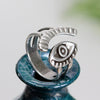 Silver Evil Eye Protection Ring Silver Evil Eye Protection Ring