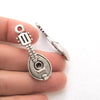 Guitar Mandolin Pendant, Antique silver plated Greek Mykonos Casting Metal Charm Guitar Mandolin Pendant, Antique silver plated Greek Mykonos Casting Metal Charm